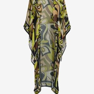 Boston Proper Multicolor Abstract Kaftan